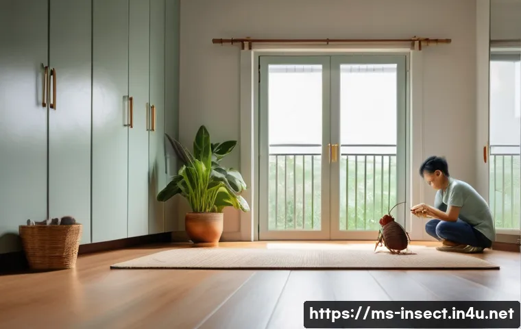 곤충 질병 및 관리법 - **Prompt:** A realistic image capturing the subtle threats of pests in a typical Malaysian home. In ...