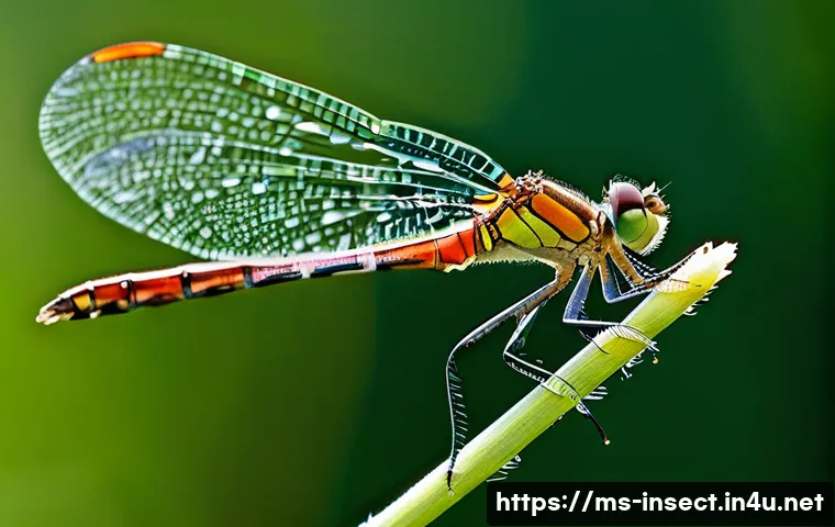 곤충의 비행 메커니즘 - **Prompt 1: The Micro-Engineering of Flight**
"A stunning macro photograph capturing a vibrant d...